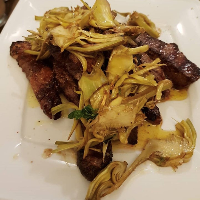 Tagliata ai carciofi